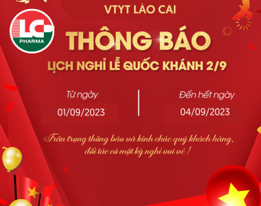 THÔNG BÁO LỊCH NGHỈ LỄ QUỐC KHÁNH 2/9